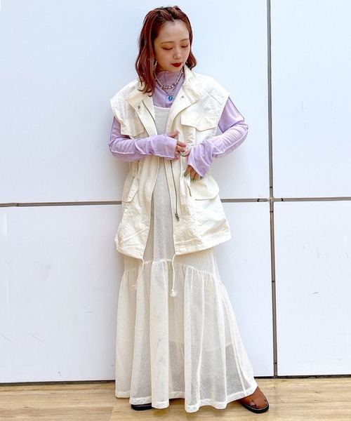 w closet（ダブルクローゼット）の「ティアードキャミワンピース