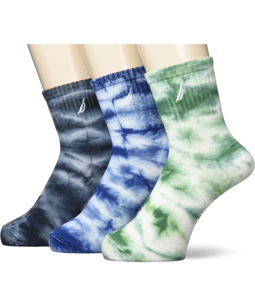 NAUTICA（ノーティカ）の「NAUTICA/ノーティカ ブランドロゴ刺繍 シンプル マルチカラー 3足セット ショートソックス 靴下（ソックス/靴下・メンズ・その他2/その他1/その他/その他3・25-27CM）」の3枚目の写真