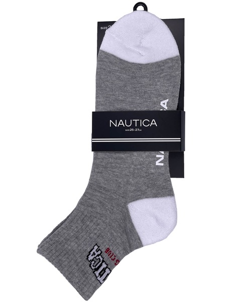 NAUTICA（ノーティカ）の「NAUTICA/ノーティカ ブランドロゴ刺繍 シンプル マルチカラー 3足セット ショートソックス 靴下（ソックス/靴下・メンズ・その他2/その他1/その他/その他3・25-27CM）」の6枚目の写真