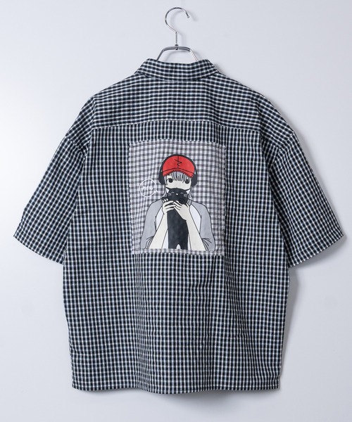 Red Cap Girl(レッドキャプガール)の「【a-r】〔RedCapGirl/レッドキャップガール〕フリンジアップリケ ミニチェック半袖シャツ(シャツ/ブラウス・メンズ・オレンジ/ブルー/グリーン/ホワイト系1/ブルー系1/ブラック系1・MEDIUM/LARGE/X-LARGE)」の17枚目の写真