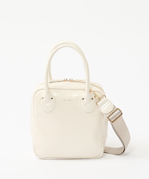 one after another NICE CLAUP（ワンアフターアナザーナイスクラップ）の「2WAYスクエアショルダーバッグ（ショルダーバッグ・レディース・アイボリー/ブラック/ピンク・ONE SIZE）」の22枚目の写真