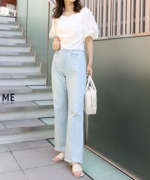 one after another NICE CLAUP（ワンアフターアナザーナイスクラップ）の「2WAYスクエアショルダーバッグ（ショルダーバッグ・レディース・アイボリー/ブラック/ピンク・ONE SIZE）」の10枚目の写真