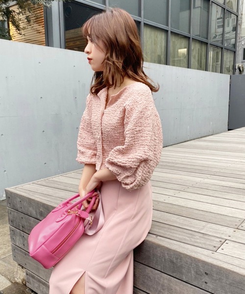 one after another NICE CLAUP（ワンアフターアナザーナイスクラップ）の「2WAYスクエアショルダーバッグ（ショルダーバッグ・レディース・アイボリー/ブラック/ピンク・ONE SIZE）」の5枚目の写真