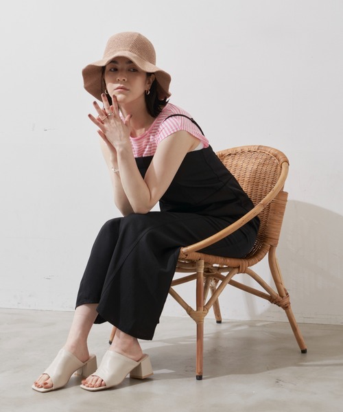 Aunt Marie's(アントマリーズ)の「シンプルリネンストローハット(ハット・レディース・ベージュ/アイボリー・FREE)」の3枚目の写真