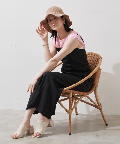 Aunt Marie's(アントマリーズ)の「シンプルリネンストローハット(ハット・レディース・ベージュ/アイボリー・FREE)」の4枚目の写真