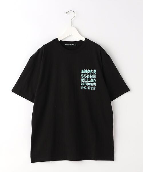 ANDERSSON BELL（アンダースンベル）の「＜Andersson Bell＞ TYPOGRAPHY TEE/Tシャツ（Tシャツ/カットソー・メンズ・ホワイト/ライトブルー/ブラック・M/L）」の2枚目の写真