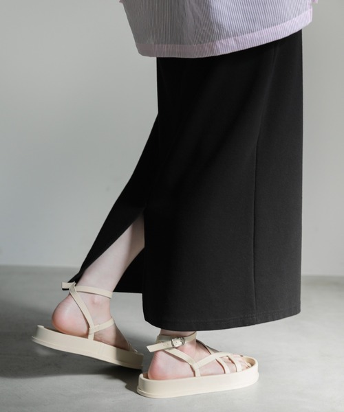 select MOCA（セレクトモカ）の「ボリュームソールストラップサンダル（サンダル・レディース・ブラック/アイボリー・SMALL/MEDIUM/LARGE）」の10枚目の写真