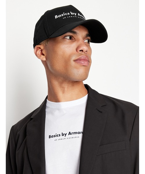 ARMANI EXCHANGE(アルマーニエクスチェンジ)の「【A|X アルマーニ エクスチェンジ】メッセージデザイン パネルキャップ(キャップ・メンズ・ホワイト/ブラック・FREE)」の2枚目の写真