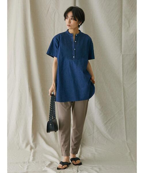 AMERICAN HOLIC(アメリカンホリック)の「ピンタックデニムシャツチュニック(シャツ/ブラウス・レディース・インディゴブルー・M/L)」の15枚目の写真