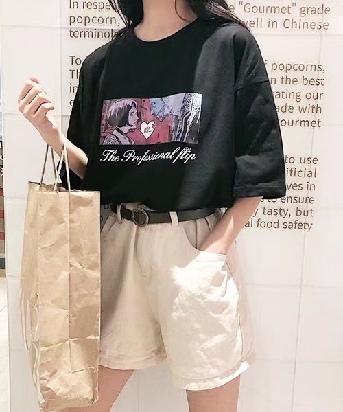 ARCADE(アーケード)の「BIGロゴTシャツ 半袖 ビッグシルエット(Tシャツ/カットソー・レディース・その他12/その他14/その他19/その他13/その他11/その他18/その他21・フリー)」の4枚目の写真