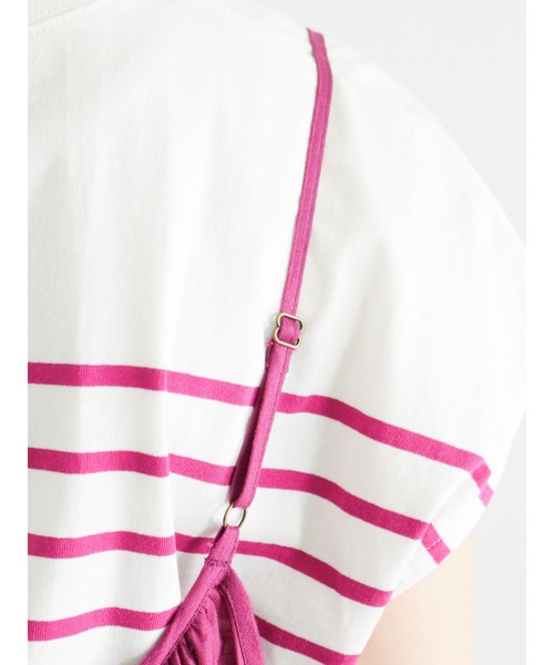 Samansa Mos2（サマンサ モスモス）の「シャーリングキャミワンピース（ワンピース・レディース・ブラック/ベージュ/ピンク/キナリ・ﾌﾘ-）」の22枚目の写真