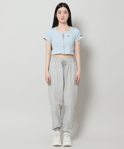 FANCY CLUB（ファンシークラブ）の「NASTY FANCY CLUB／SQUAR NECK ZIP　2299067（カーディガン/ボレロ・レディース・ライトブルー/ブラック/パープル・FREE）」の14枚目の写真