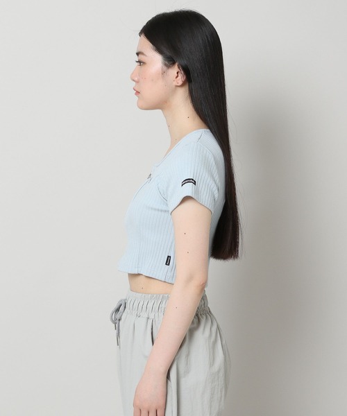 FANCY CLUB（ファンシークラブ）の「NASTY FANCY CLUB／SQUAR NECK ZIP　2299067（カーディガン/ボレロ・レディース・ライトブルー/ブラック/パープル・FREE）」の16枚目の写真