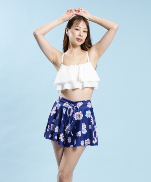 TOTASU ELEVEN/トータスイレブン花柄ショートパンツ付き/無地フリルビキニ21400