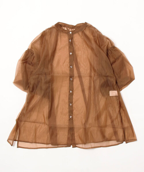 JUGLANS(ユグランス)の「☆ 魅力的なレイヤードスタイルが叶う。オーガンジーバッグギャザーブラウス 30479A232(シャツ/ブラウス・レディース・ブラック/ブラウン/グリーン・FREE)」の19枚目の写真