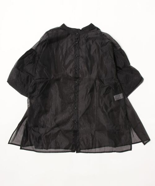 JUGLANS(ユグランス)の「☆ 魅力的なレイヤードスタイルが叶う。オーガンジーバッグギャザーブラウス 30479A232(シャツ/ブラウス・レディース・ブラック/ブラウン/グリーン・FREE)」の18枚目の写真