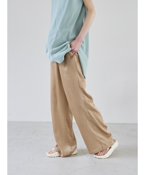 rem closet（レムクローゼット）の「ワッシャーサテンパンツ（その他パンツ・レディース・グレイッシュブルー/ベージュ・S/FREE）」の12枚目の写真