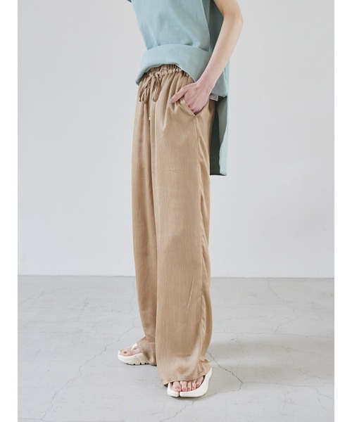 rem closet（レムクローゼット）の「ワッシャーサテンパンツ（その他パンツ・レディース・グレイッシュブルー/ベージュ・S/FREE）」の13枚目の写真