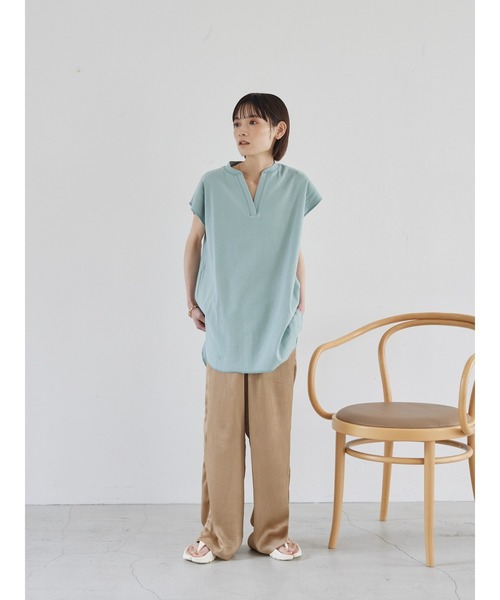 rem closet（レムクローゼット）の「ワッシャーサテンパンツ（その他パンツ・レディース・グレイッシュブルー/ベージュ・S/FREE）」の10枚目の写真