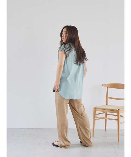 rem closet（レムクローゼット）の「ワッシャーサテンパンツ（その他パンツ・レディース・グレイッシュブルー/ベージュ・S/FREE）」の20枚目の写真