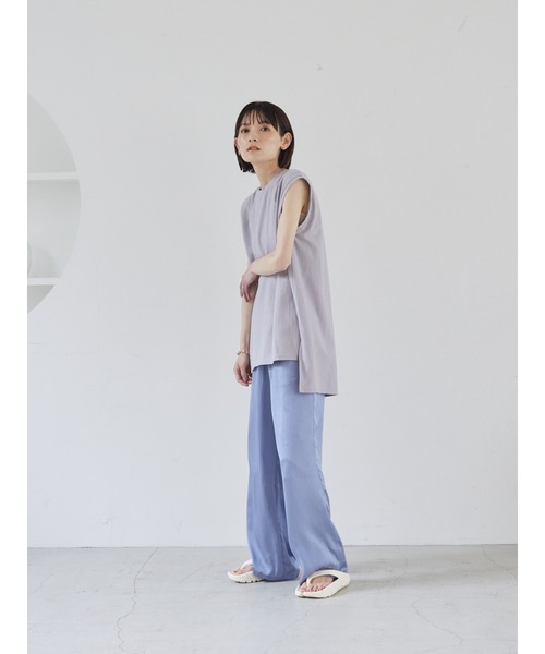 rem closet（レムクローゼット）の「ワッシャーサテンパンツ（その他パンツ・レディース・グレイッシュブルー/ベージュ・S/FREE）」の22枚目の写真