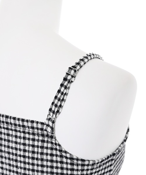 Narcissus（ナルシス）の「【Narcissus】ギンガムキャミソール（キャミソール・レディース・ブラック/ブルー・FREE）」の6枚目の写真