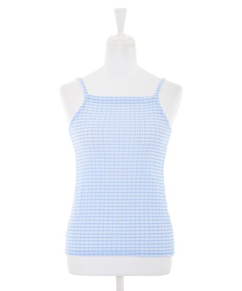 Narcissus（ナルシス）の「【Narcissus】ギンガムキャミソール（キャミソール・レディース・ブラック/ブルー・FREE）」の7枚目の写真