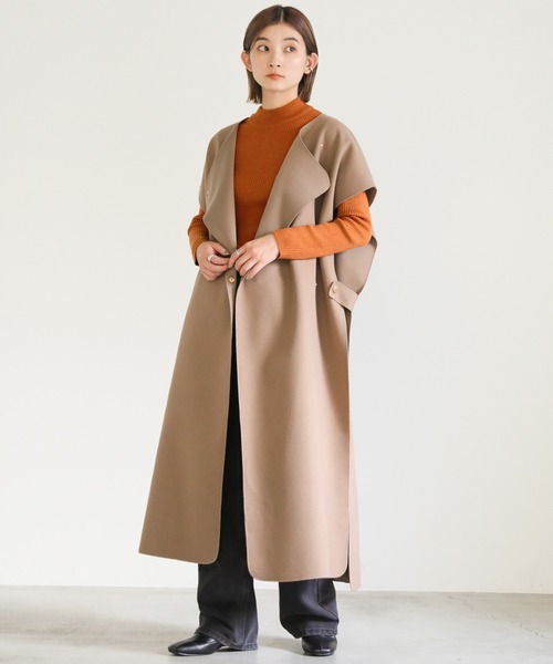 select MOCA(セレクトモカ)の「プチハイネックシンプルリブニット(ニット/セーター・レディース・テラコッタ/ベージュ/ブルー/アイボリー/ブラック・FREE)」の19枚目の写真