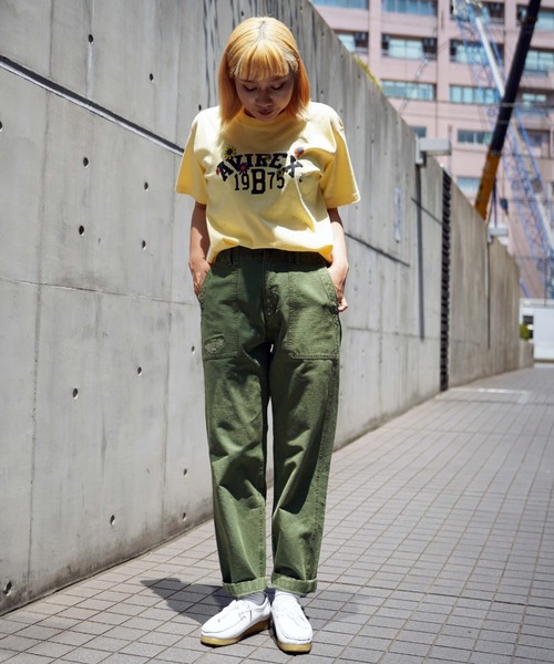 AVIREX(アヴィレックス)の「【直営店限定】FLOWER MOTIF T-SHIRT/ フラワーモチーフ ティーシャツ(Tシャツ/カットソー・レディース・オフホワイト/イエロー・FREE)」の8枚目の写真