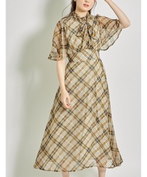 tocco closet | ２ＷＡＹボウタイリボン付きチェックワンピース(ワンピース)