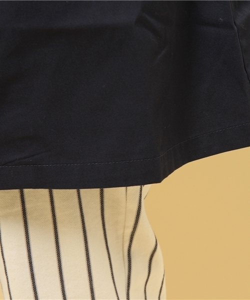 GIORDANO（ジョルダーノ）の「[GIORDANO]コットンツイルスプリングステンカラーコート（ステンカラーコート・レディース・ベージュ/ネイビー・MEDIUM/LARGE）」の11枚目の写真