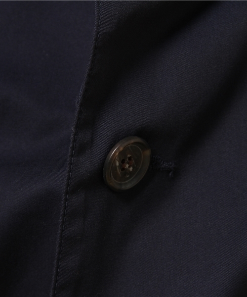 GIORDANO（ジョルダーノ）の「[GIORDANO]コットンツイルスプリングステンカラーコート（ステンカラーコート・レディース・ベージュ/ネイビー・MEDIUM/LARGE）」の6枚目の写真