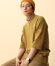 TAKEO KIKUCHI | 【抗菌防臭/Sサイズ～】梨地 七分袖 カットソー(Tシャツ/カットソー)
