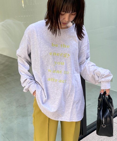 WEGO（ウィゴー）の「WEGO/グラフィックロンT（Tシャツ/カットソー・レディース・ホワイト/ブラック/オフホワイト/サックスブルー/ピンク/その他1/オートミール/ホワイト系その他・SMALL/MEDIUM）」の5枚目の写真