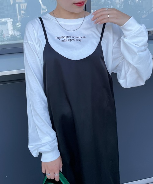 WEGO（ウィゴー）の「WEGO/グラフィックロンT（Tシャツ/カットソー・レディース・ホワイト/ブラック/オフホワイト/サックスブルー/ピンク/その他1/オートミール/ホワイト系その他・SMALL/MEDIUM）」の10枚目の写真