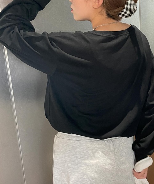 WEGO（ウィゴー）の「WEGO/グラフィックロンT（Tシャツ/カットソー・レディース・ホワイト/ブラック/オフホワイト/サックスブルー/ピンク/その他1/オートミール/ホワイト系その他・SMALL/MEDIUM）」の20枚目の写真