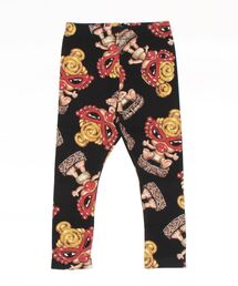 [BLACK LABEL]WOODEN STATUE総柄 10分丈 レギンス