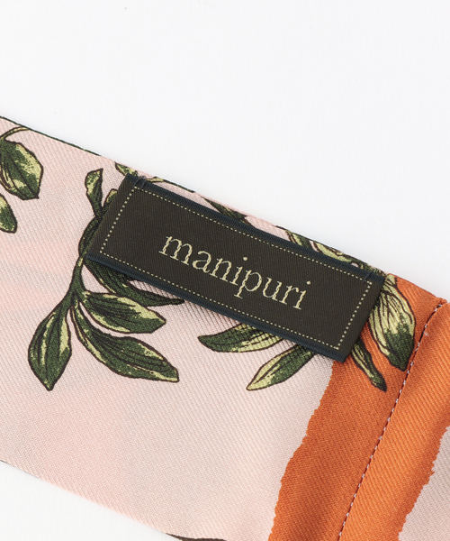 U by SPICK&SPAN(ユーバイスピックアンドスパン)の「【MANIPURI/マニプリ】 Mini tie スカーフ(ストール/ショール・レディース・ブラウン/ピンク・FREE)」の3枚目の写真