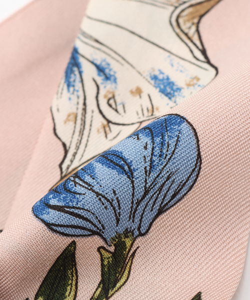 U by SPICK&SPAN(ユーバイスピックアンドスパン)の「【MANIPURI/マニプリ】 Mini tie スカーフ(ストール/ショール・レディース・ブラウン/ピンク・FREE)」の6枚目の写真