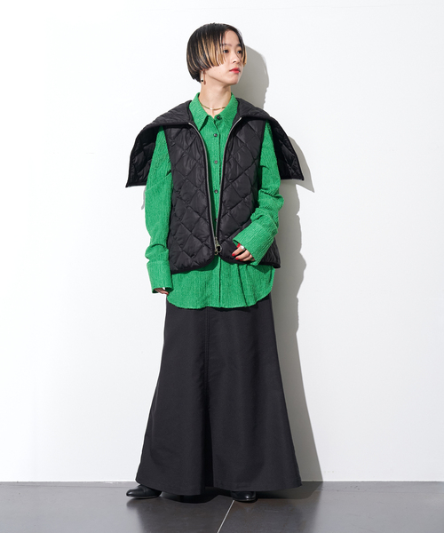 CITYSHOP（シティーショップ）の「ZIP GABA スカート（スカート・レディース・ブラック・38/36）」の4枚目の写真