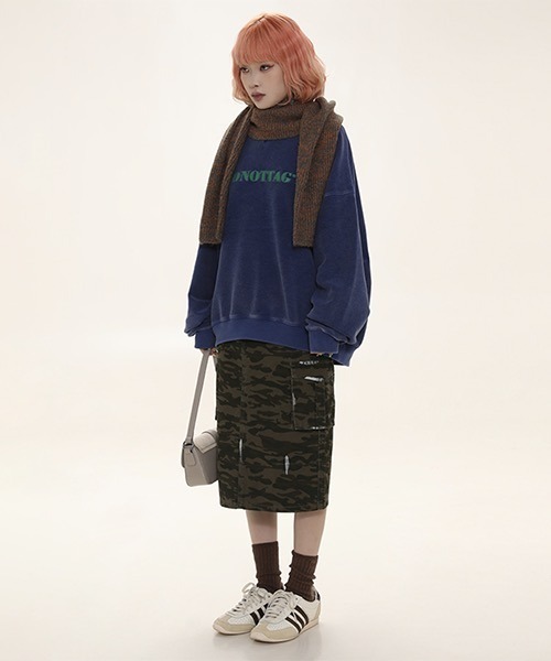 MASONPRINCE（メイソンプリンス）の「ロゴプリント オーバーサイズスウェット WY23828【DO NOT TAG】（スウェット・レディース・ブルー/ブラウン/グリーン・M/L/S）」の21枚目の写真