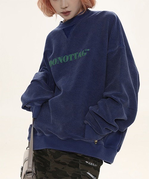 MASONPRINCE（メイソンプリンス）の「ロゴプリント オーバーサイズスウェット WY23828【DO NOT TAG】（スウェット・レディース・ブルー/ブラウン/グリーン・M/L/S）」の4枚目の写真