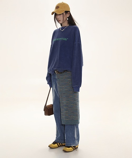 MASONPRINCE（メイソンプリンス）の「ロゴプリント オーバーサイズスウェット WY23828【DO NOT TAG】（スウェット・レディース・ブルー/ブラウン/グリーン・M/L/S）」の7枚目の写真