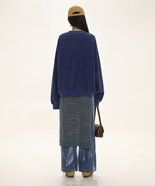 MASONPRINCE（メイソンプリンス）の「ロゴプリント オーバーサイズスウェット WY23828【DO NOT TAG】（スウェット・レディース・ブルー/ブラウン/グリーン・M/L/S）」の8枚目の写真