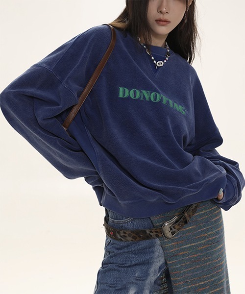 MASONPRINCE（メイソンプリンス）の「ロゴプリント オーバーサイズスウェット WY23828【DO NOT TAG】（スウェット・レディース・ブルー/ブラウン/グリーン・M/L/S）」の9枚目の写真