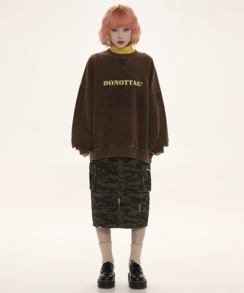 MASONPRINCE（メイソンプリンス）の「ロゴプリント オーバーサイズスウェット WY23828【DO NOT TAG】（スウェット・レディース・ブルー/ブラウン/グリーン・M/L/S）」の13枚目の写真