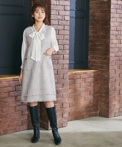 v twelve ワンピース 12Twelve Agenda ワンピース 2wayオフショルシャツワンピース