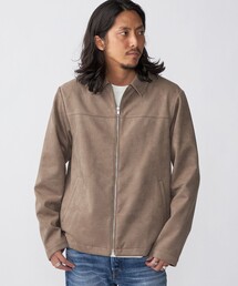 *SHIPS: フェイクスエード ジップ ブルゾン