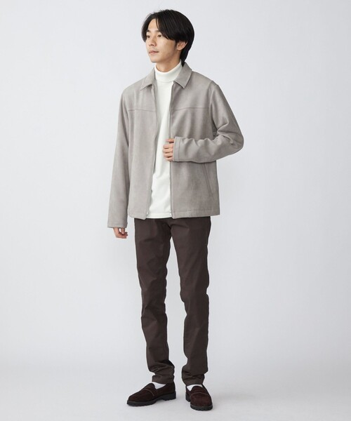 セール】*SHIPS: フェイクスエード ジップ ブルゾン（ブルゾン