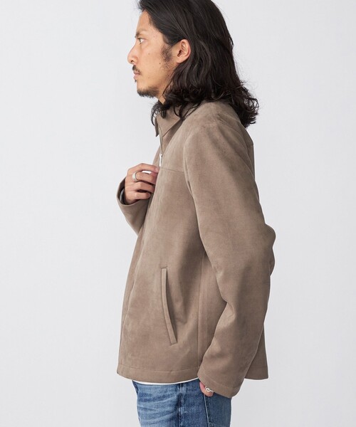 セール】*SHIPS: フェイクスエード ジップ ブルゾン（ブルゾン